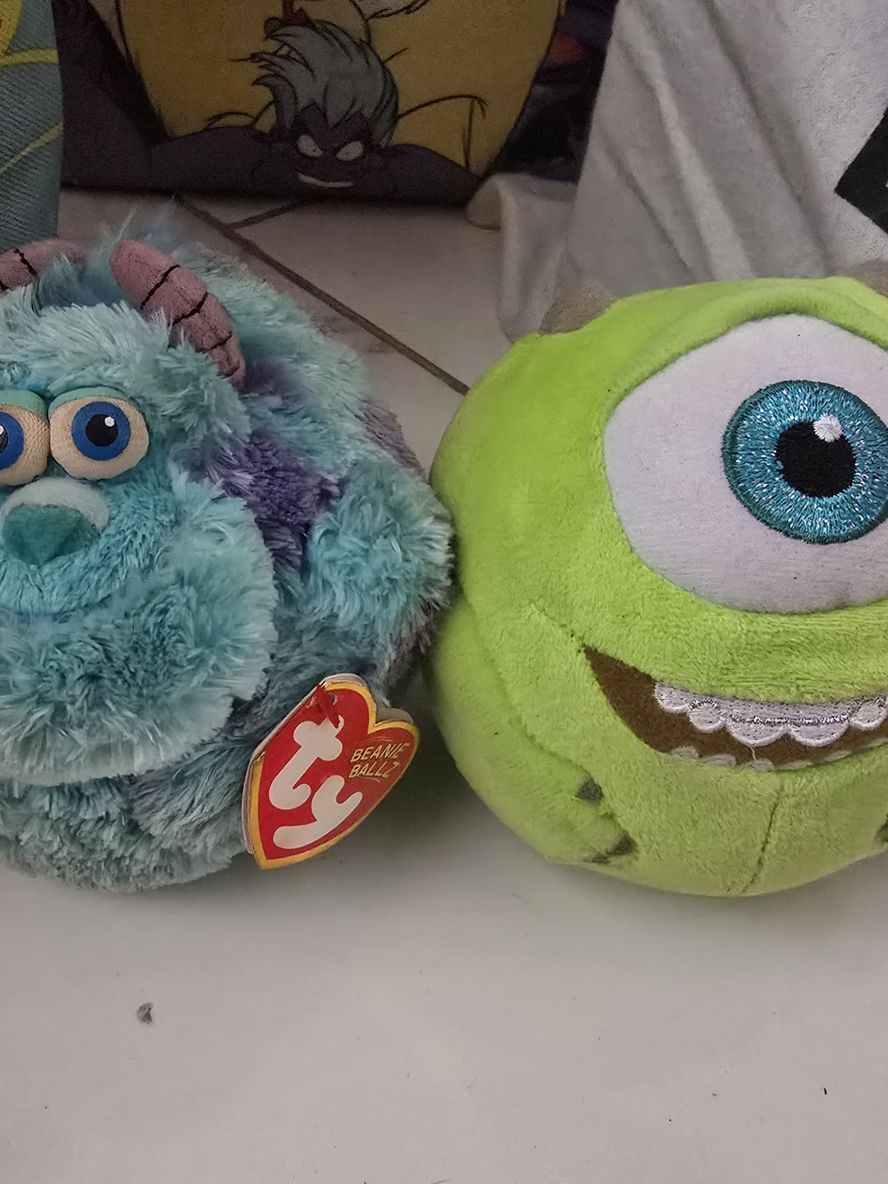 Ty Beanie Ball Monsters Plush Duo - Blue & Lime Green